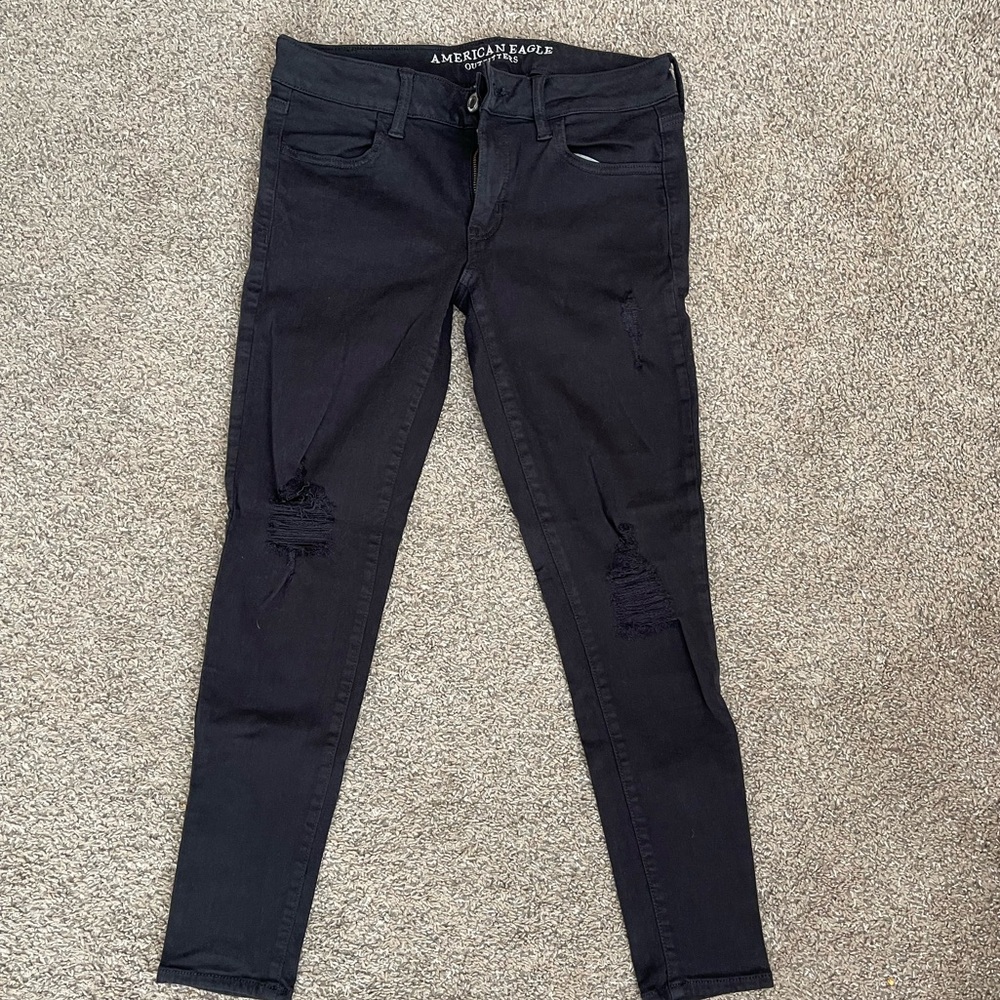 American Eagle Outfitters Black Super Stretch X JEGGINGS